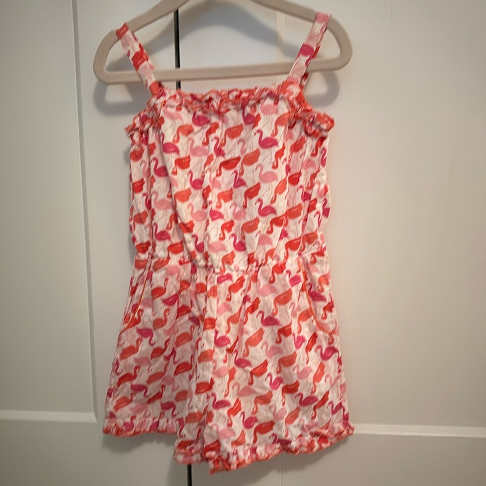 Mini Boden flamingo romper 4-5T